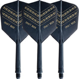 Cuesoul AK5 Integrated Dart Shaft and Flights - Standard - Black - Draft Beer Medium