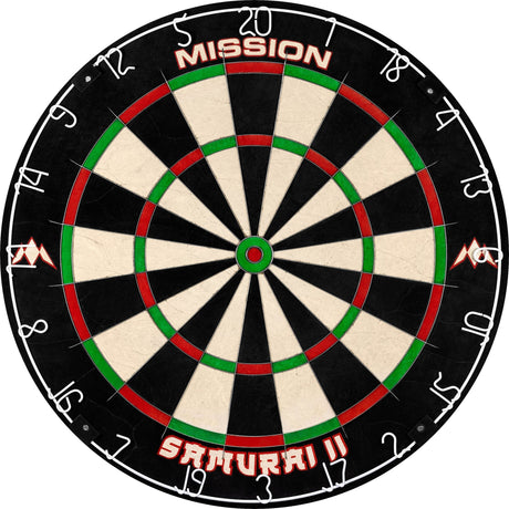 Mission Samurai II Dartboard - Ultra Thin Wire - Professional Board