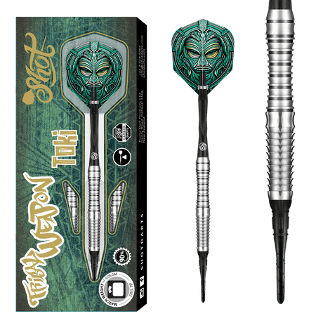 Shot Tribal Weapon Darts - Soft Tip - 90% Tungsten - Toki