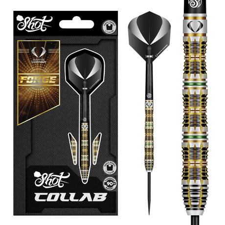 Shot x DC Collab Darts - Steel Tip - 90% Tungsten - Forge
