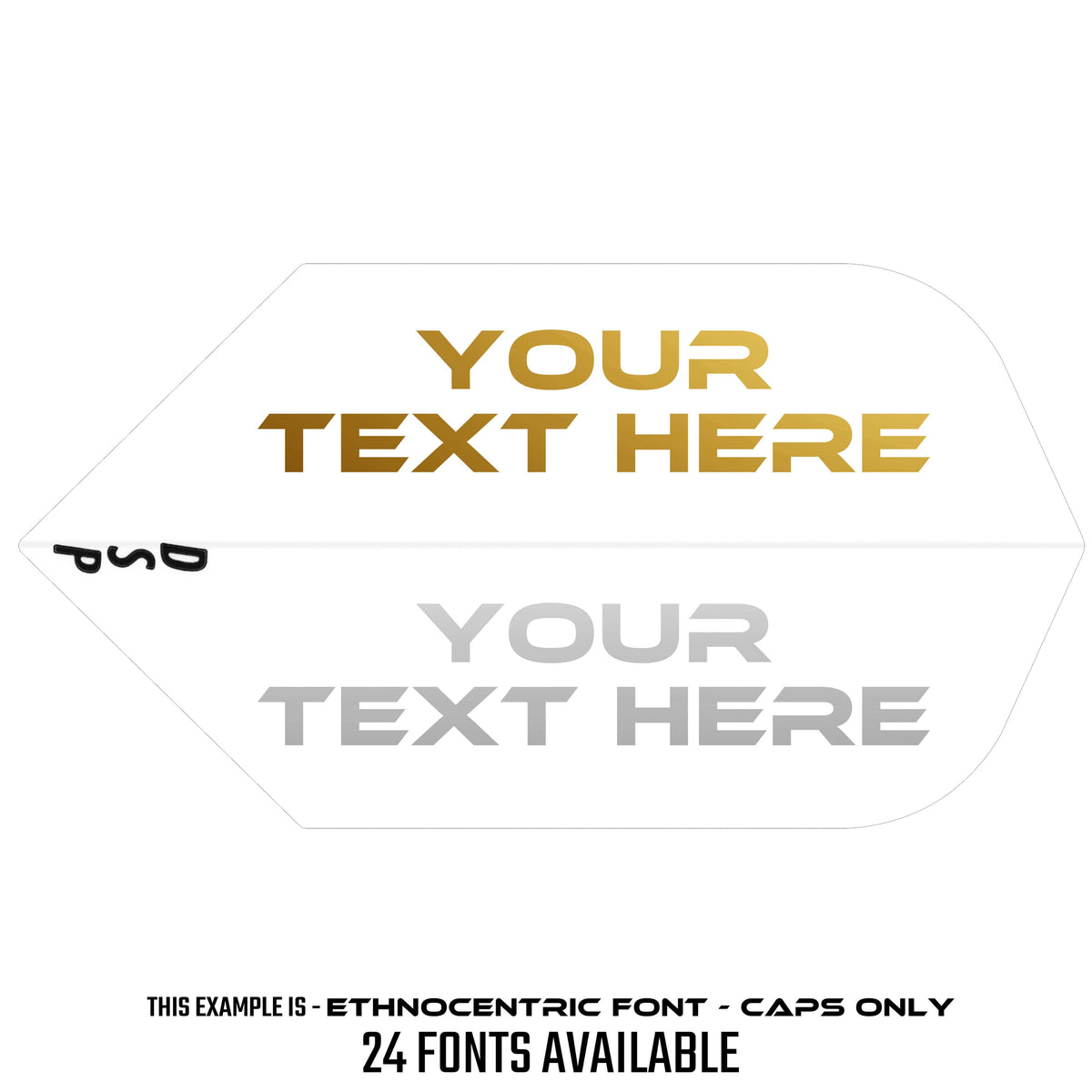Personalised Flights - Hot Foil - 5 Sets - Poly Plain - Slim - Clear