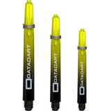 Datadart Argon Shafts - Polycarbonate Dart Stems - Black & Yellow