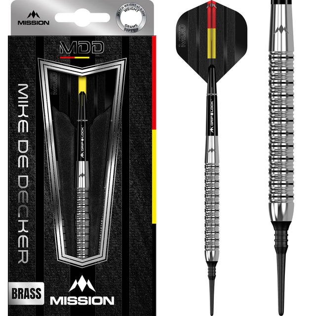 Mission Mike De Decker Darts - Soft Tip - Brass - Tungsten Look - 18g