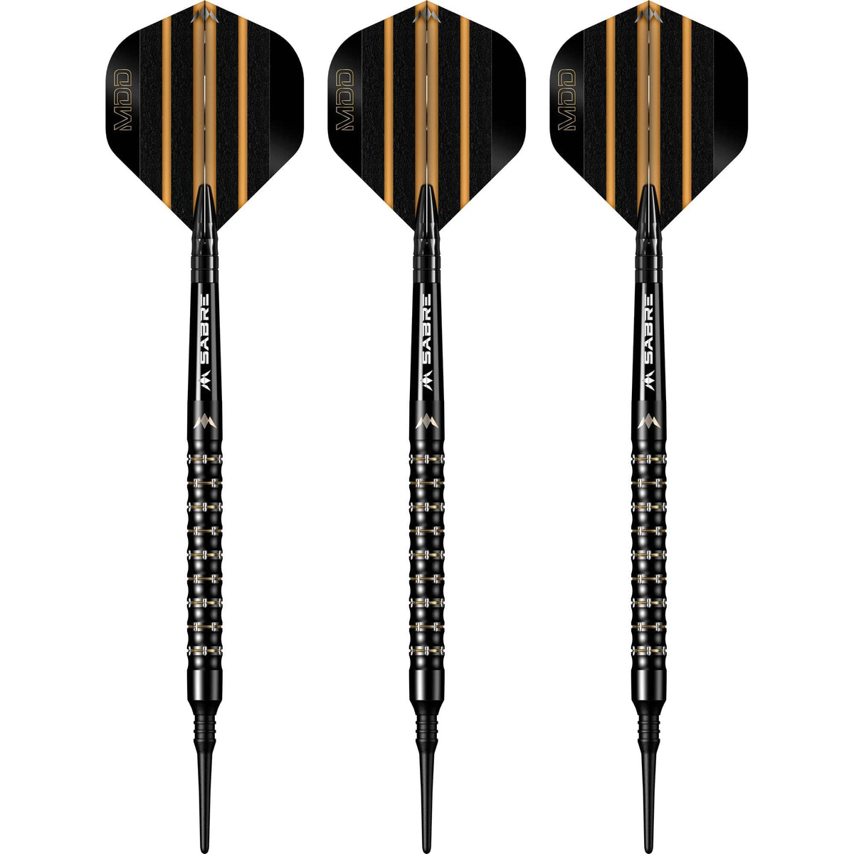 Mission Mike De Decker Darts - Soft Tip - 95% Tungsten - Black & Gold PVD - 20g