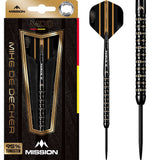 Mission Mike De Decker Darts - Steel Tip - 95% Tungsten - Black & Gold PVD