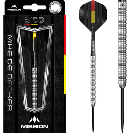 Mission Mike De Decker Darts - Steel Tip - 95% Tungsten - Silver