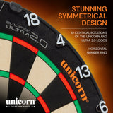 Unicorn Eclipse Ultra 2.0 Dartboard - Professional - Ultra Thin Wires