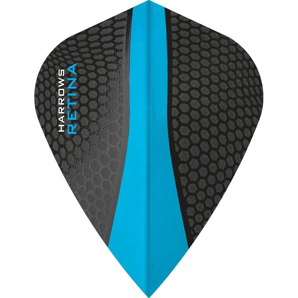 *Harrows Retina Dart Flights - Kite Shape Aqua Blue