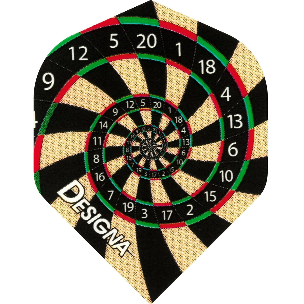 *Designa Dart Flights - Extra Strong - Std - Dartboard Swirl