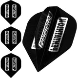 Dart Flights - Pentathlon Colours - Extra Strong - Clear Window - Std Black