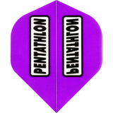 Dart Flights - Pentathlon Colours - Extra Strong - Clear Window - Std Purple
