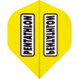 Dart Flights - Pentathlon Colours - Extra Strong - Clear Window - Std Yellow