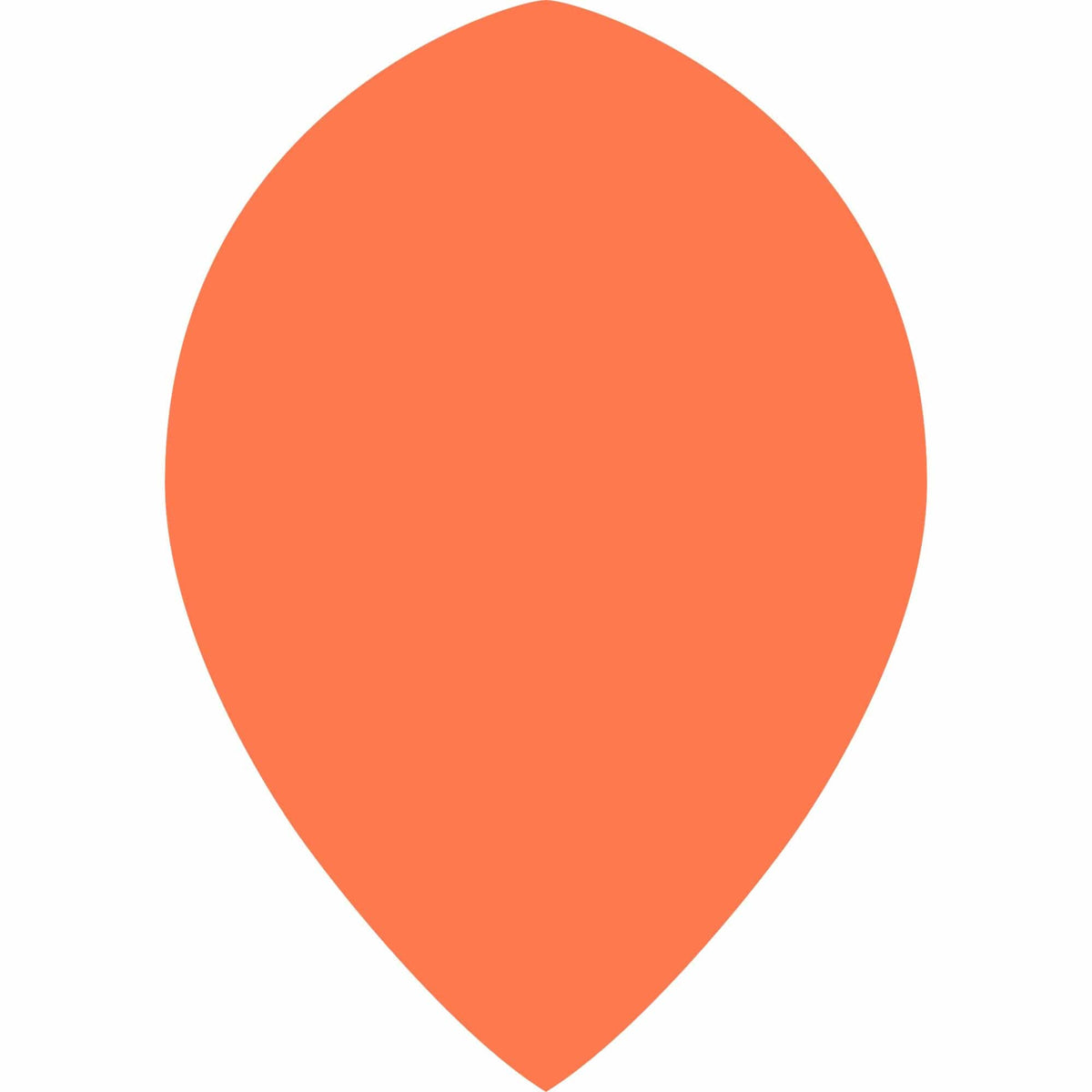 *Dart Flights - Poly Plain Fluoresent - Pear - Fluro Fluro Orange