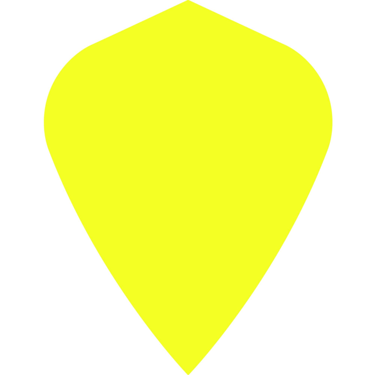 *Dart Flights - Poly Plain Fluoresent - Kite - Fluro Fluro Yellow