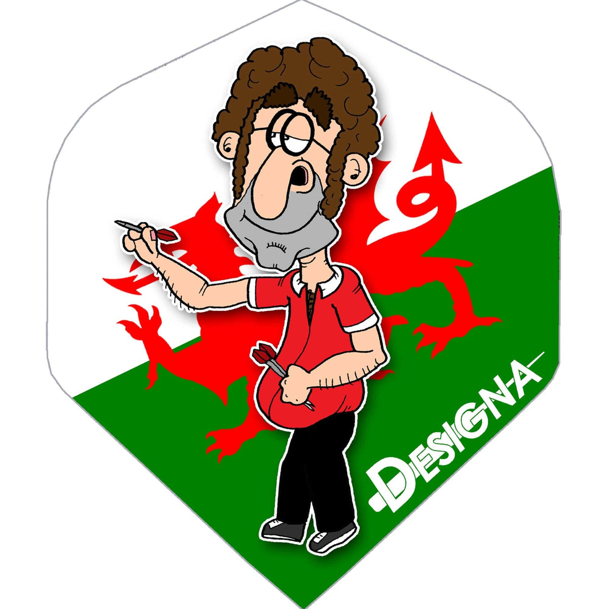 *Dart Flights - Designa Patriot - Extra Strong - Std Wales