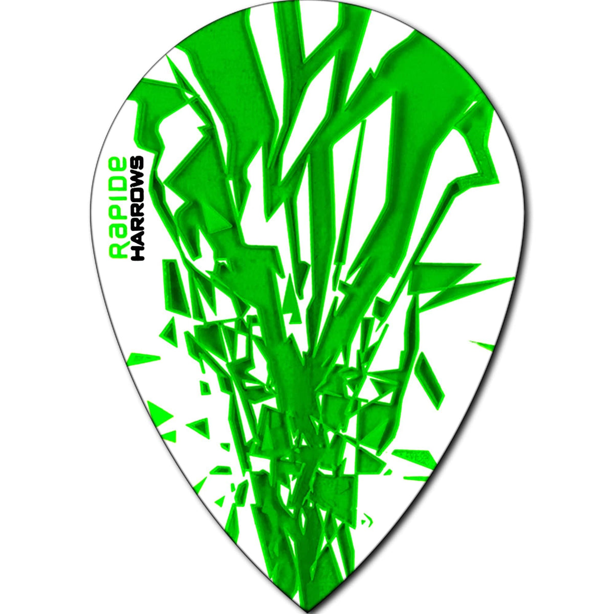 *Harrows Rapide Dart Flights - Pear Shape - 100 Micron Green