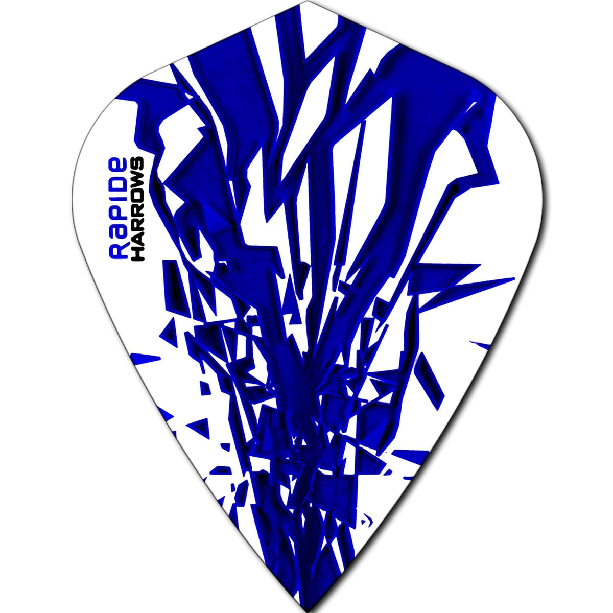 *Harrows Rapide Dart Flights - Kite Shape - 100 Micron Dark Blue