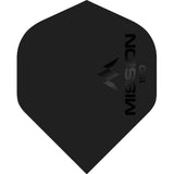 Mission Logo 150 Dart Flights - 150 Micron - No2 - Std - Matt Black
