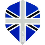 *Dart Flights - Raw 100 - 100 Micron - Std - Union Jack Black Blue