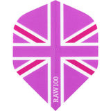 *Dart Flights - Raw 100 - 100 Micron - Std - Union Jack Pink