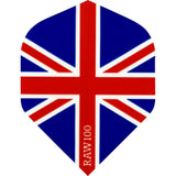 *Dart Flights - Raw 100 - 100 Micron - Std - Union Jack Red White Blue