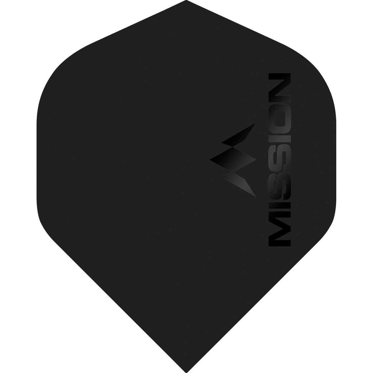 Mission Logo Dart Flights - 100 Micron - No2 - Std - Matt Black
