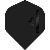 Mission Logo Dart Flights - 100 Micron - No2 - Std - Matt Black