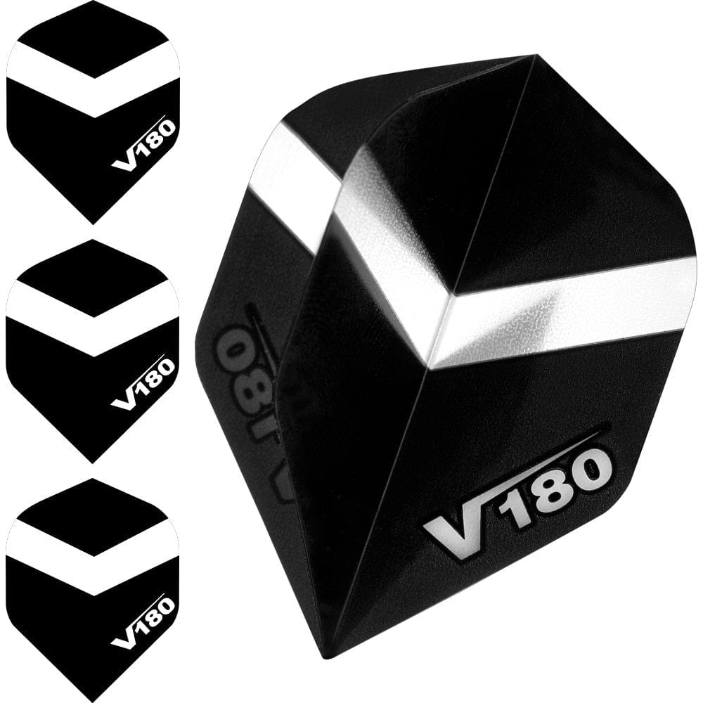 *Dart Flights - V180 Transparent - Chevron - Std Black