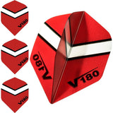 *Dart Flights - V180 Transparent - Chevron - Std Red