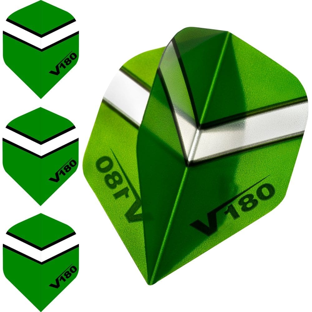 *Dart Flights - V180 Transparent - Chevron - Std Green