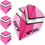 *Dart Flights - V180 Transparent - Chevron - Std Pink