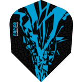*Harrows Rapide X Dart Flights - Std Shape - Rapide-X Aqua Blue