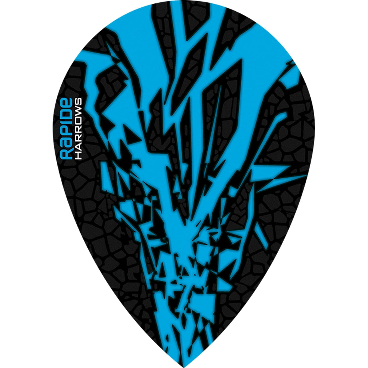 *Harrows Rapide X Dart Flights - Pear Shape - Rapide-X Aqua Blue