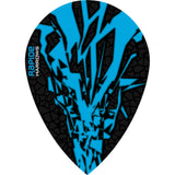 *Harrows Rapide X Dart Flights - Pear Shape - Rapide-X Aqua Blue