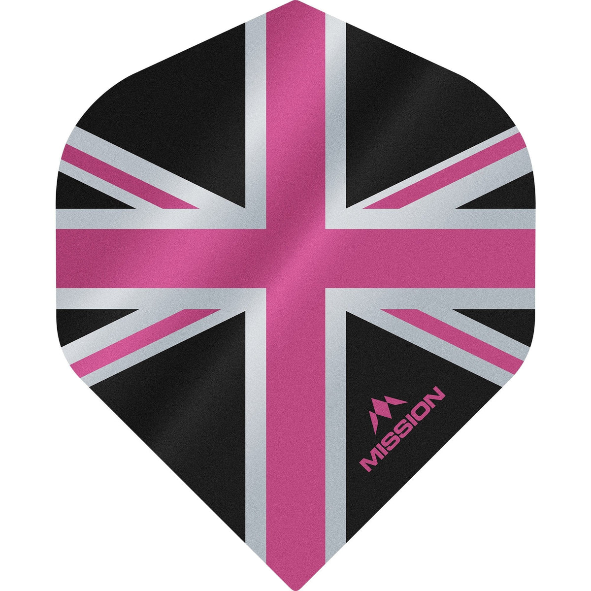 *Mission Alliance Union Jack Dart Flights - No2 - Std - Black Black Pink