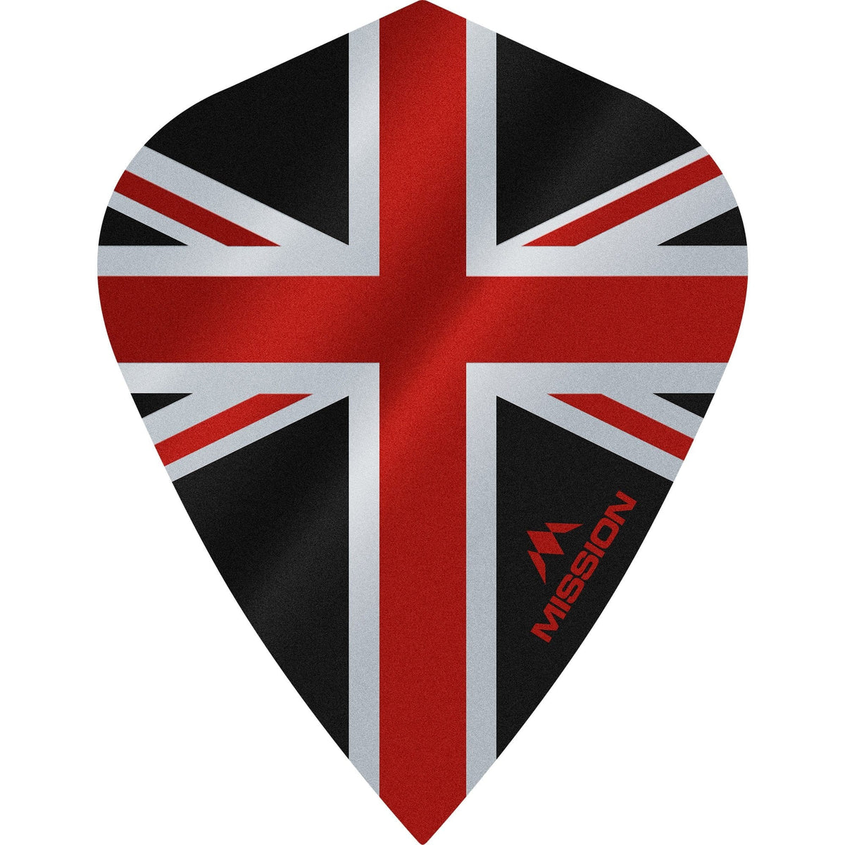 *Mission Alliance Union Jack Dart Flights - Kite - Black Black Red