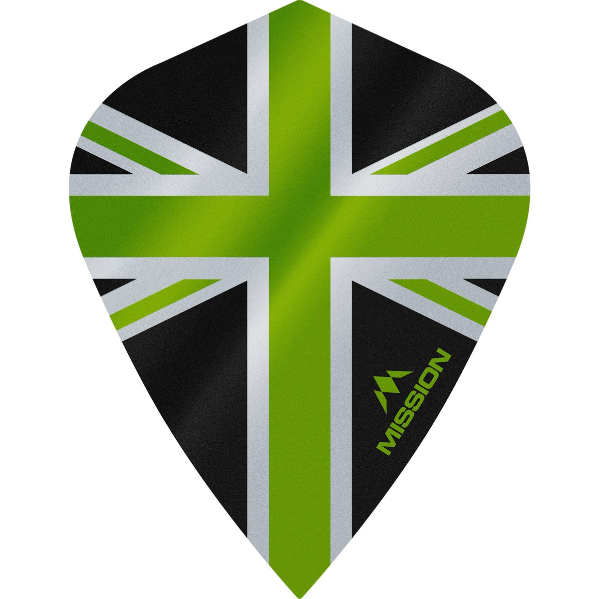 *Mission Alliance Union Jack Dart Flights - Kite - Black Black Green