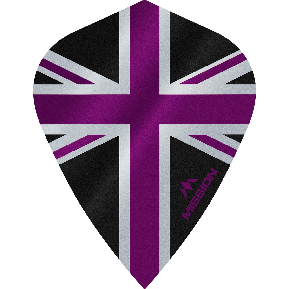 *Mission Alliance Union Jack Dart Flights - Kite - Black Black Purple