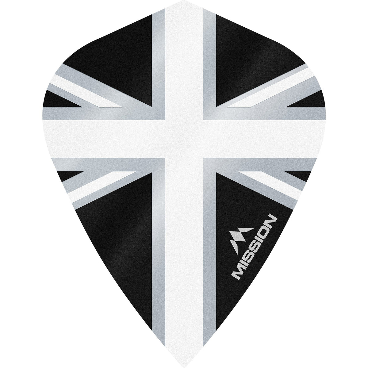 *Mission Alliance Union Jack Dart Flights - Kite - Black Black White