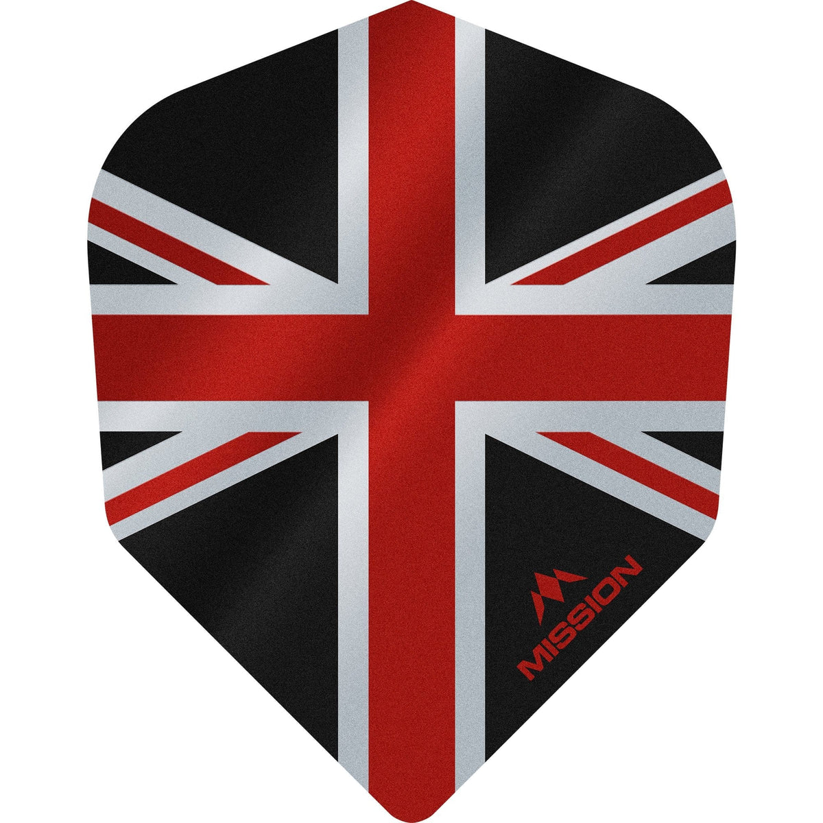 *Mission Alliance Union Jack Dart Flights - No6 - Std - Black Black Red