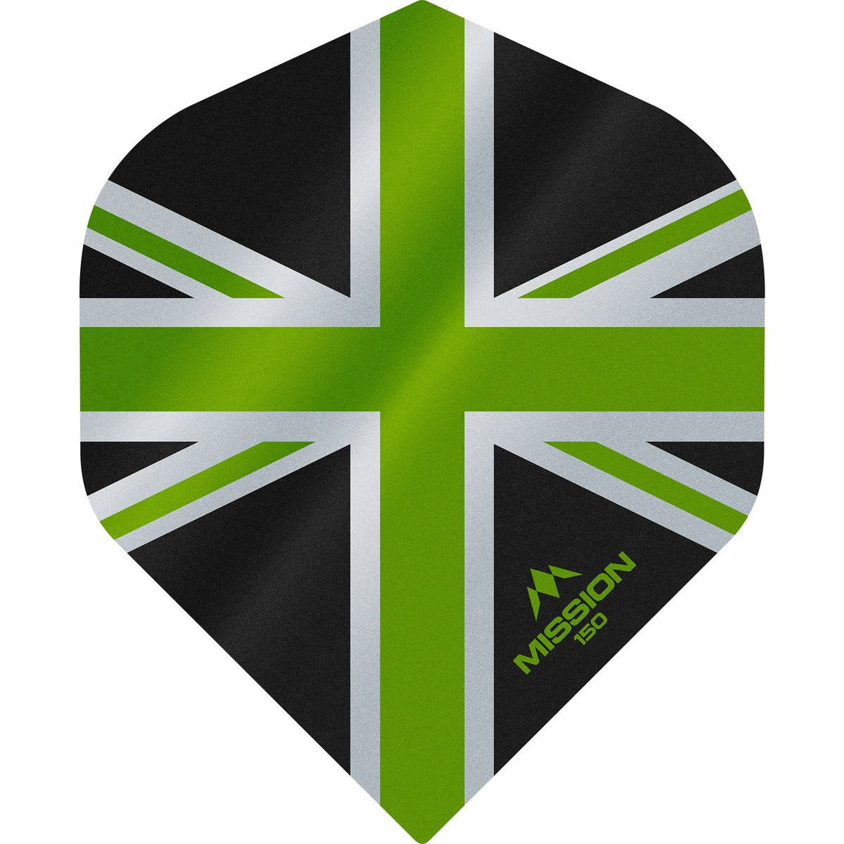 *Mission Alliance Union Jack Dart Flights - 150 - No2 - Black Black Green