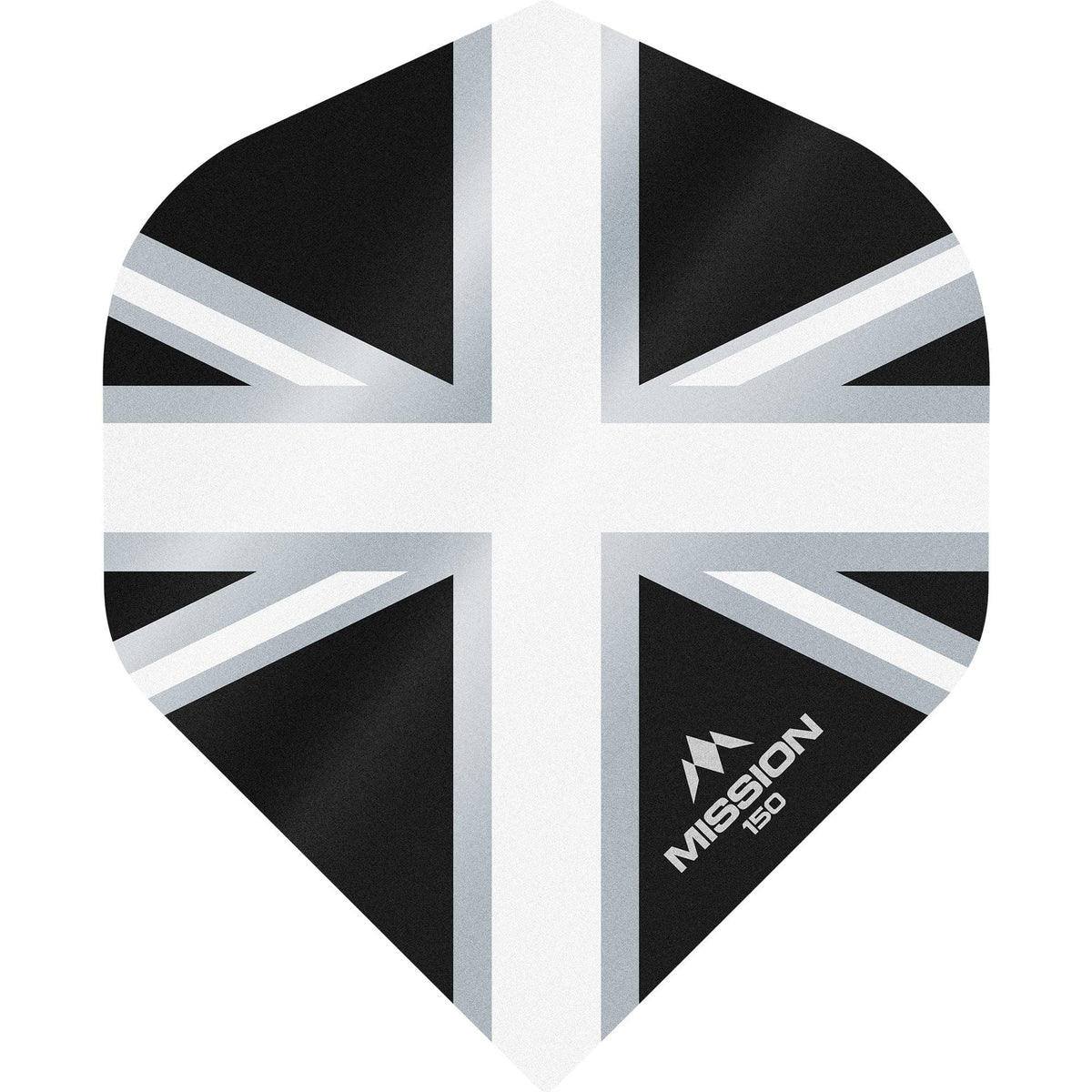 Mission Alliance Union Jack Dart Flights - 150 - No2 - Black Black White