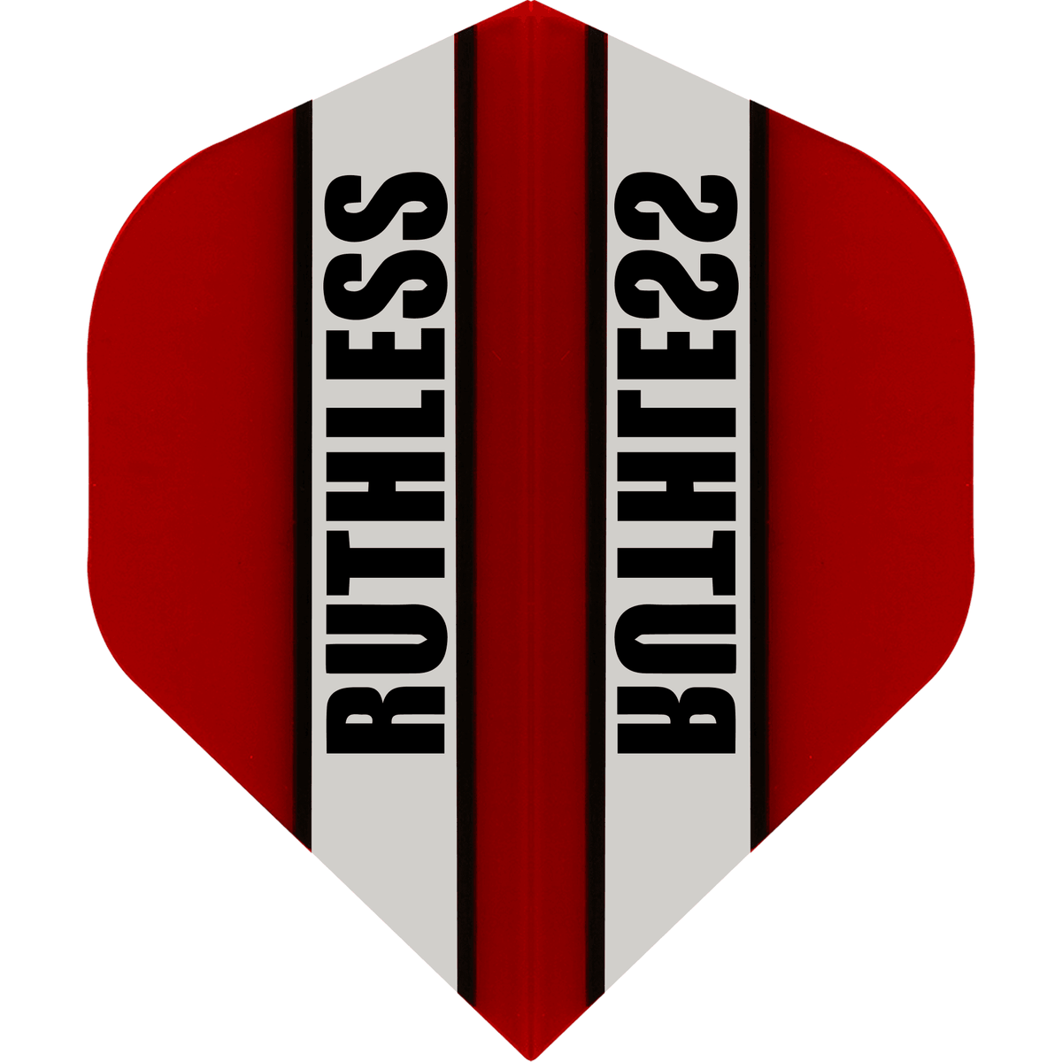 Ruthless - Clear Panel - Dart Flights - 100 Micron - No2 - Std Red