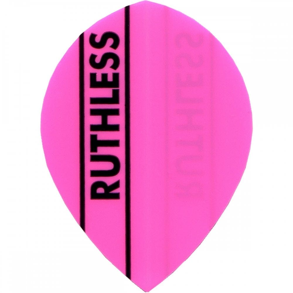*Ruthless - Solid Panel - Dart Flights - 100 Micron - Pear Fluro Pink