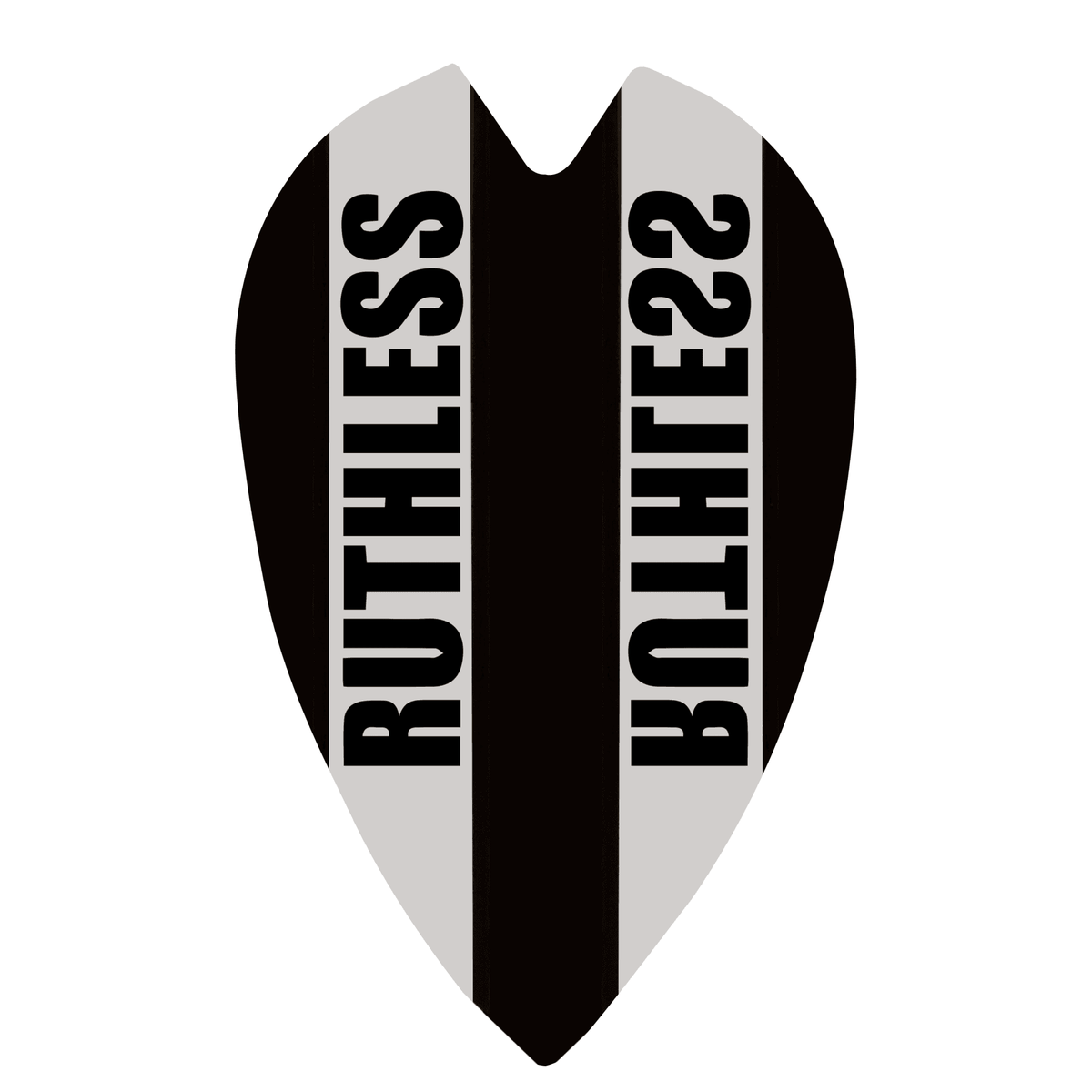 *Ruthless - Clear Panel - Dart Flights - 100 Micron - Retro Black
