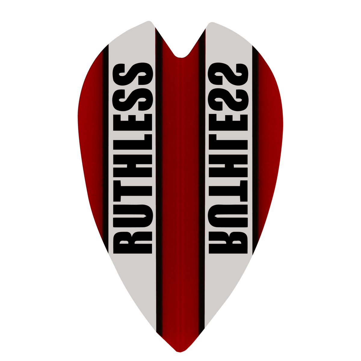 *Ruthless - Clear Panel - Dart Flights - 100 Micron - Retro Red