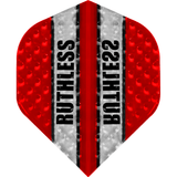 Ruthless - Clear Panel Embossed - Dart Flights - 100 Micron - No2 - Std Red