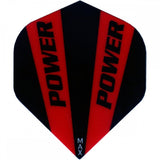 *McCoy Power Max Dart Flights - 150 Micron - No2 - Std - Solid - 2 Colour Black Red