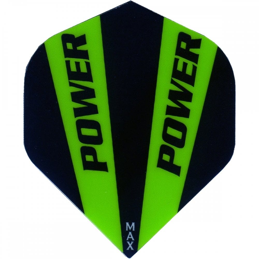 *McCoy Power Max Dart Flights - 150 Micron - No2 - Std - Solid - 2 Colour Black Green