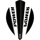 *McCoy Power Max Dart Flights - 150 Micron - Pear - Solid Clear Black